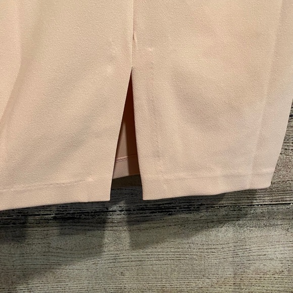 Express Belted Mock Neck Sheath Dress Truffle Pink - Picture 8 of 11